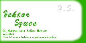 hektor szucs business card